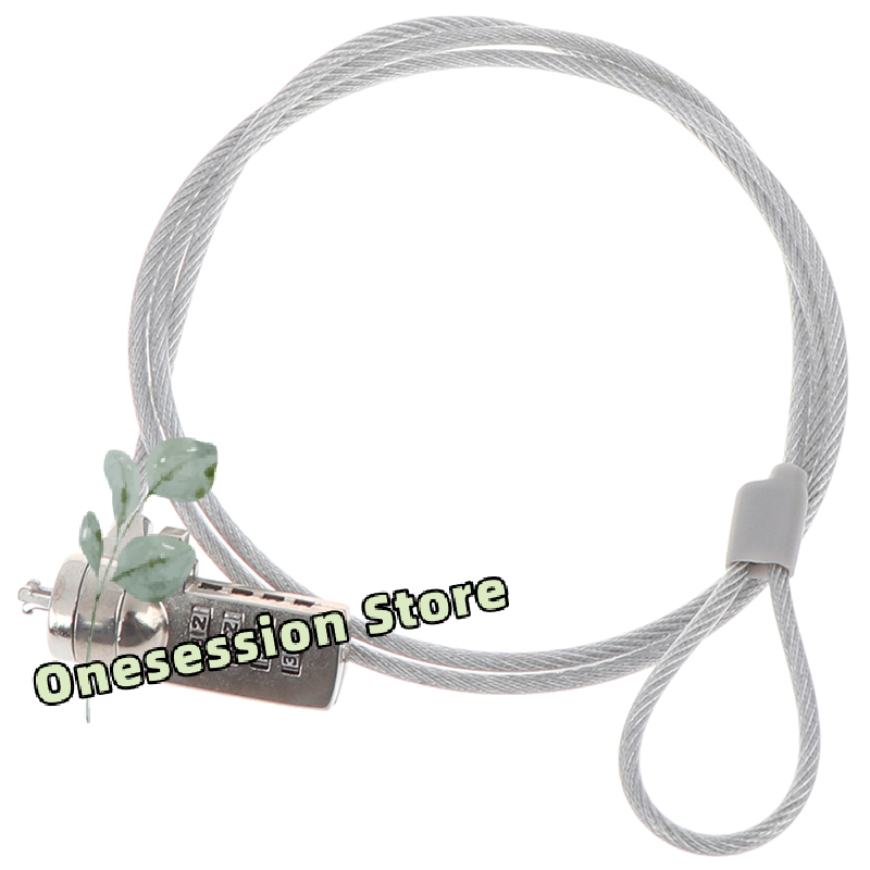 Laptop Lock Cable - 4자리 보안 비밀번호 컴퓨터 잠금 장치