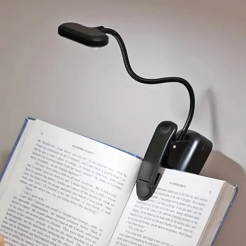 클립이있는 미니 LED 책 조명, 배터리 구동 눈 보호 - Laptop Accessories Light 리뷰 및 가격