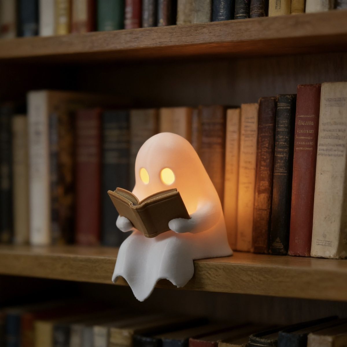 귀여운 독서 유령 LED 야간 조명 배터리 구동 따뜻한 - Laptop Accessories Light 리뷰 및 가격