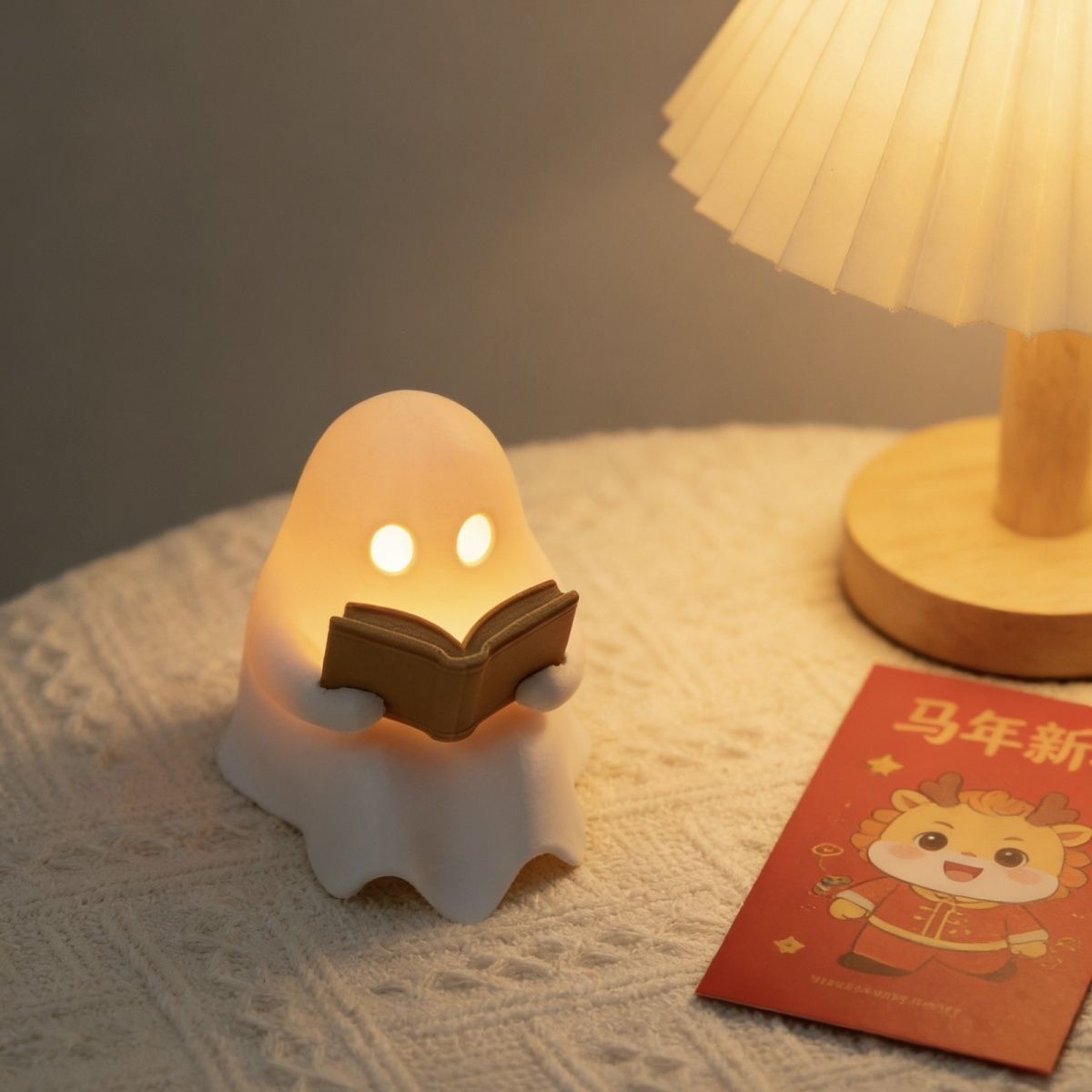귀여운 독서 유령 LED 야간 조명 배터리 구동 따뜻한 - Laptop Accessories Light 리뷰 및 가격