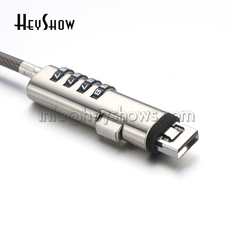 4자리 비밀번호 보호 USB 포트 노트북 보안 잠금 장 - Laptop Lock Cable 리뷰 및 가격