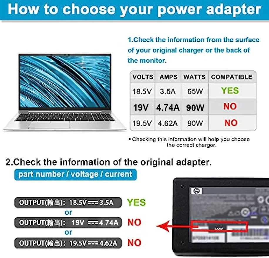 HP Compaq 노트북 AC 어댑터 충전기, 18.5 - Laptop Accessories Shop 리뷰 및 가격