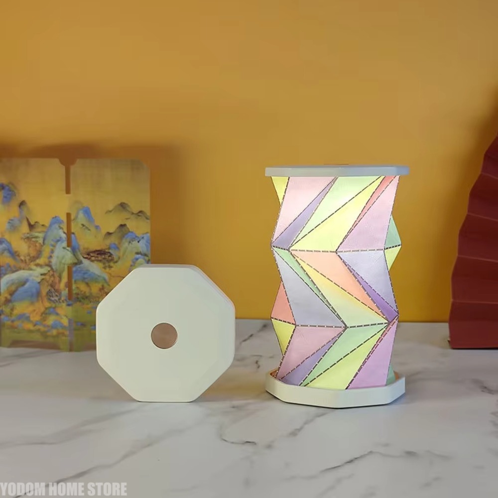 종이 회전식 무드등 창의적인 접이식 분위기 조명 침실  - Laptop Accessories Light 리뷰 및 가격