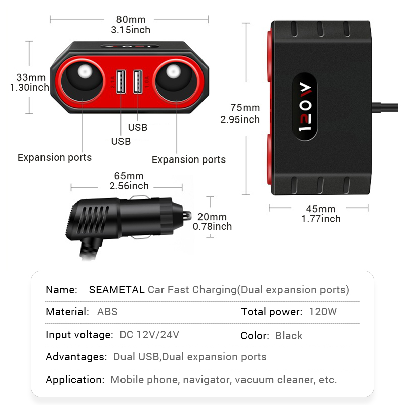 SEAMETAL 120W 차량용 충전기 1m 케이블 담 - Laptop Lock Cable 리뷰 및 가격
